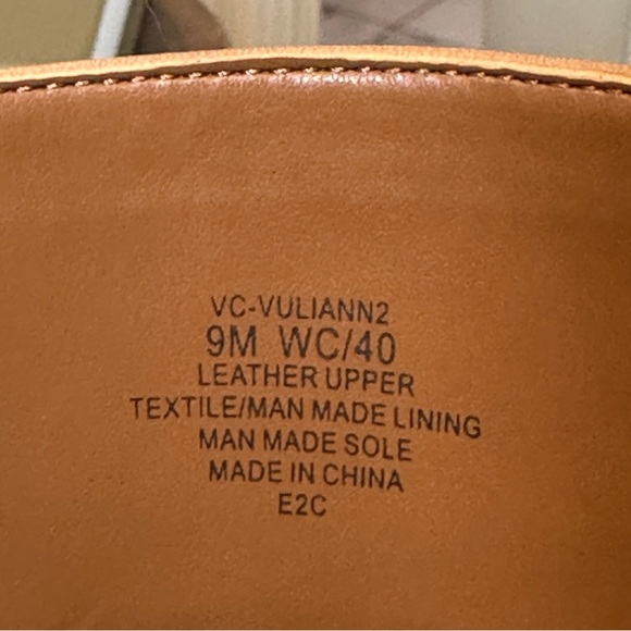 Vince Camuto Vuliann2 Wide Calf Leather Knee High Boots Tan Brown 9 WC - Picture 10 of 15